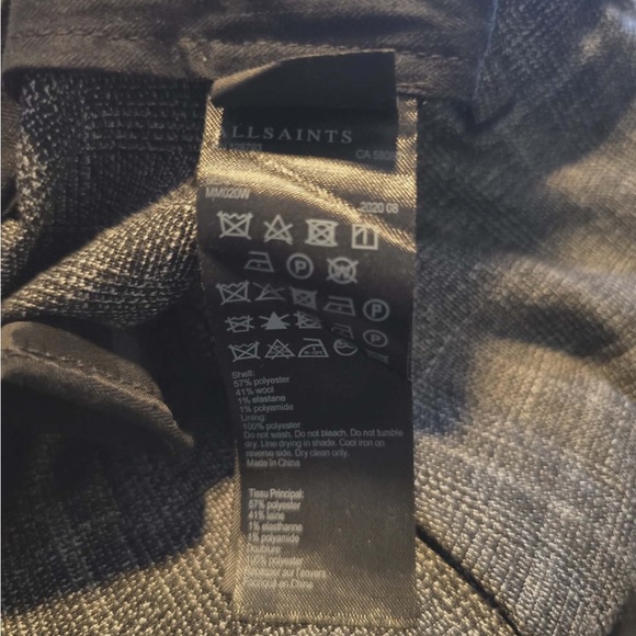 All Saints Bennett cropped plaid Men's Dress Pants - Picture 7 of 9